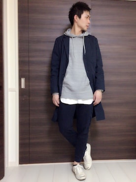 「CONVERSE（コンバース）のCONVERSE (コンバース）　JACK PURCELL　ジャックパーセル　（スニーカー）」を使った、りょーすけさん（メンズ・178cm）の春コーディネート