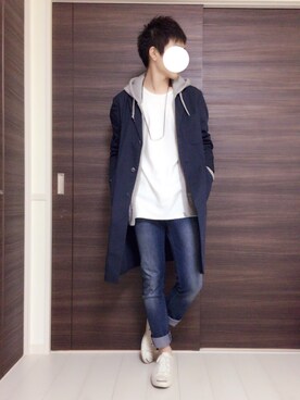 「CONVERSE（コンバース）のCONVERSE (コンバース）　JACK PURCELL　ジャックパーセル　（スニーカー）」を使った、りょーすけさん（メンズ・178cm）の春コーディネート