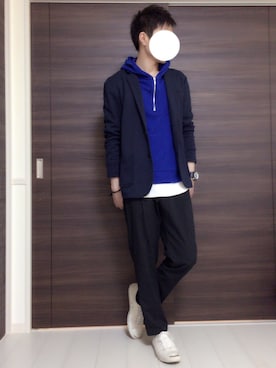 「CONVERSE（コンバース）のCONVERSE (コンバース）　JACK PURCELL　ジャックパーセル　（スニーカー）」を使った、りょーすけさん（メンズ・178cm）の春コーディネート