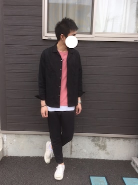 「CONVERSE（コンバース）のCONVERSE (コンバース）　JACK PURCELL　ジャックパーセル　（スニーカー）」を使った、りょーすけさん（メンズ・178cm）の夏コーディネート