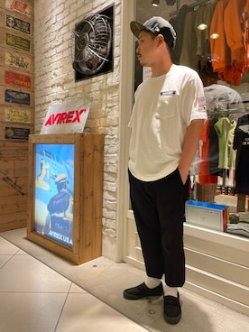 「TOPGUN」｜「アイテム（スリッポン）」を使った、正さん（メンズ・170cm）の夏コーディネート