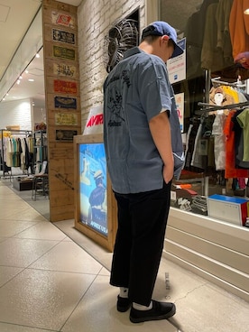 「AVIREX（アヴィレックス）の【直営店限定】エアフォース ベースキャップ/AIR FORCE BACES CAP（キャップ）」を使った、正さん（メンズ・170cm）の夏コーディネート