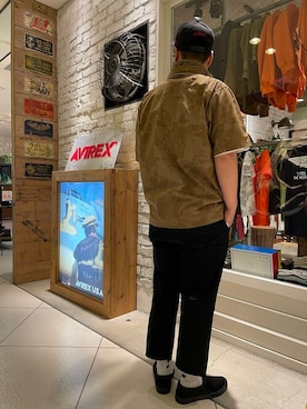 「AVIREX（アヴィレックス）の【直営店限定】エアフォース ベースキャップ/AIR FORCE BACES CAP（キャップ）」を使った、正さん（メンズ・170cm）の夏コーディネート