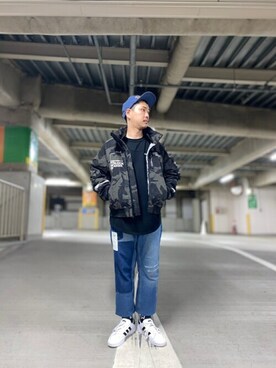 「新作」｜「アイテム（ミリタリージャケット）」を使った、正さん（メンズ・170cm）の夏コーディネート