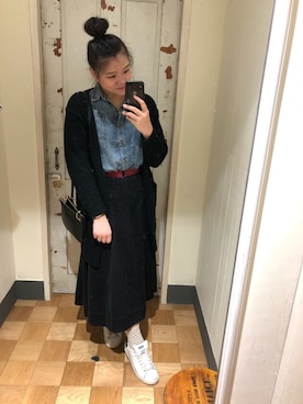 「MONKI（モンキ）のアイテム（バッグ）」を使った、Wtさん（レディース・165cm）の冬コーディネート