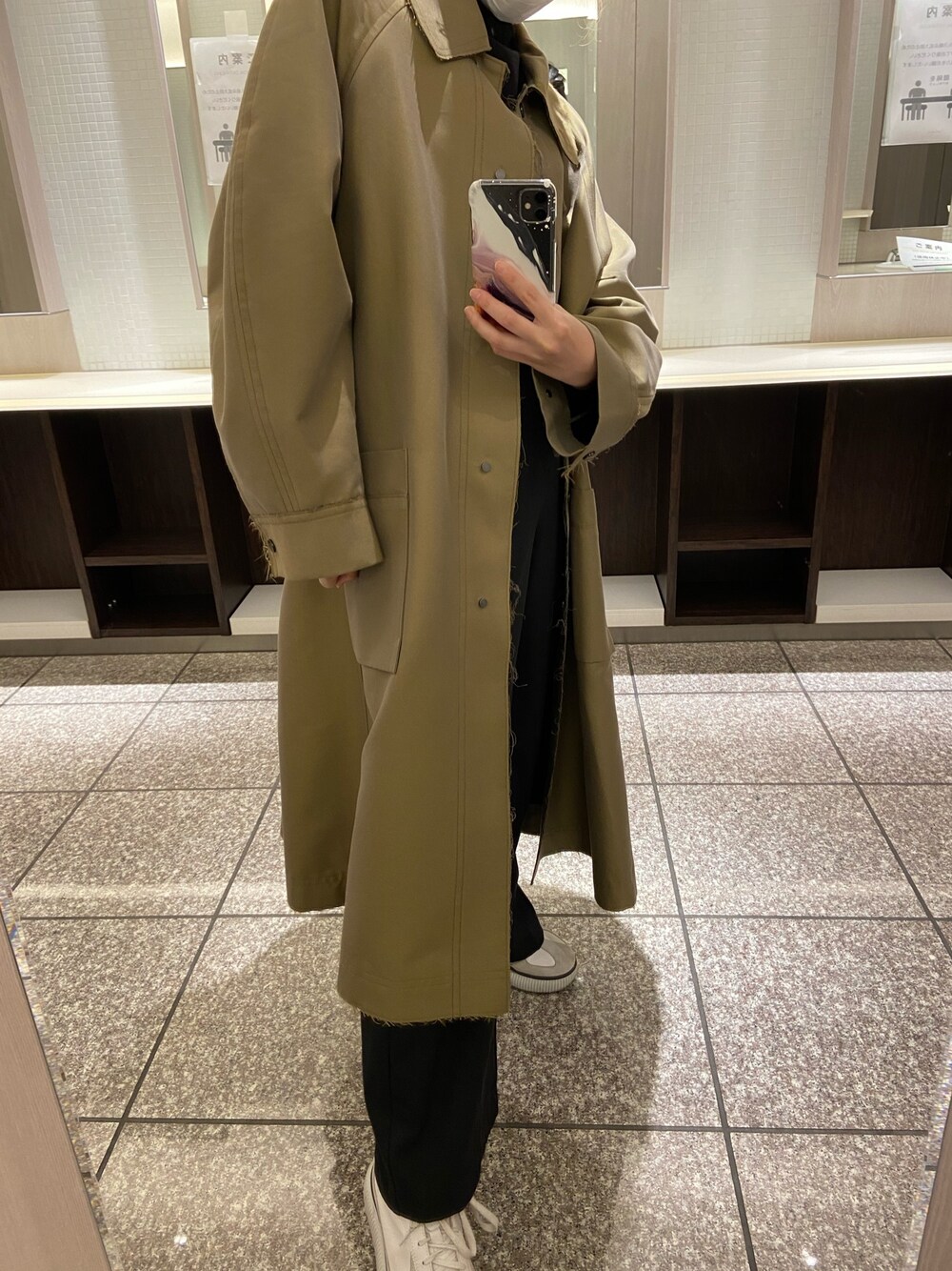 「ootd、トレンチコート」｜「MAISON SPECIALのアイテム（トレンチコート、ベージュ系）」を使った、kiy さん（レディース・162cm）の春コーディネートの1枚目の写真