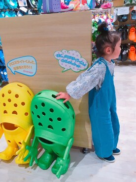 「handmade」｜「アイテム（つなぎ/オールインワン）」を使った、❤︎kan❤︎さん（キッズ・110cm）の春コーディネート