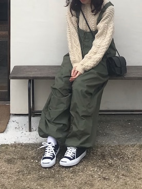 「AMBIDEX（アンビデックス）のアイテム（バッグ）」を使った、HIMARIさん（レディース・151cm）の春コーディネート