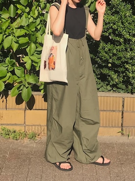 「アイテム（オールインワン・サロペット）」を使った、HIMARIさん（レディース・150cm）の夏コーディネート