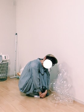 「PAR ICI（パーリッシィ）のアイテム（帽子）」を使った、HIMARIさん（レディース・151cm）の春コーディネート