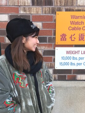 「DEPT（デプト）のアイテム（ジャケット/アウター）」を使った、しーちゃんさん（レディース・157cm）の春コーディネート