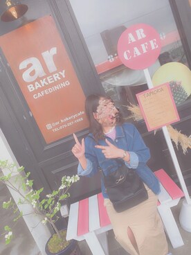 「AS KNOW AS plus（アズノゥアズプラス）のアイテム（デニムジャケット）」を使った、こ の み ☺︎❤︎さん（レディース・166cm）の春コーディネート
