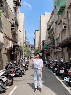 「lativ（ラティーヴ）のアイテム」を使った、Shu さん（レディース・153cm）の夏コーディネート