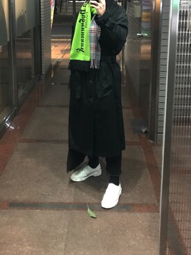 「Dr. Martens（ドクターマーチン）のDr.Martens / ドクターマーチン 1461 3EYE GIBSON SHOE 3ホール ギブソン シューズ ブーツ（ブーツ）」を使った、aoyagiさん（メンズ・173cm）の冬コーディネート