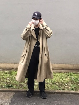 「COMME des GARCONS HOMME DEUX（コムデギャルソンオムドゥ）のアイテム（スラックス）」を使った、aoyagiさん（メンズ・173cm）の春コーディネート