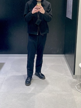 「COMME des GARCONS HOMME DEUX（コムデギャルソンオムドゥ）のアイテム（スラックス）」を使った、aoyagiさん（メンズ・173cm）の冬コーディネート