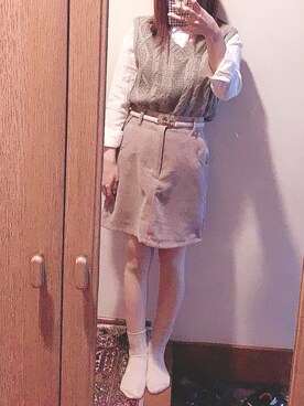 「アプレジュール」｜「アイテム（ソックス/靴下）」を使った、🐑さん（レディース・146cm）の秋コーディネート