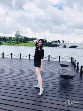 「sanuk（サヌーク）のアイテム（サンダル）」を使った、Kaoriさん（レディース・167cm）の夏コーディネート