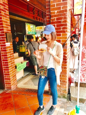 「PULL&BEAR（プルアンドベア）のアイテム（帽子）」を使った、Kaoriさん（レディース・167cm）の春コーディネート