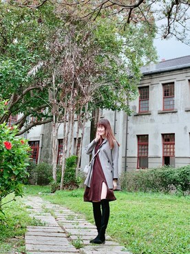 「アイテム（スーツジャケット、その他）」を使った、Kaoriさん（レディース・167cm）の春コーディネート
