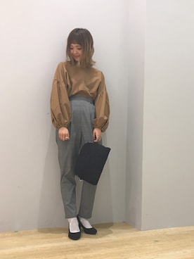 「パンプス×靴下」｜ぐちょめさん（レディース・157cm）の秋コーディネート