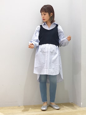 「メタリック」｜ぐちょめさん（レディース・157cm）の冬コーディネート