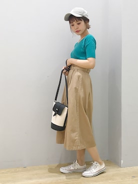 「Lee（リー）のアイテム（帽子）」を使った、ぐちょめさん（レディース・157cm）の春コーディネート