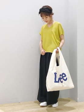 「Lee（リー）のアイテム（バッグ）」を使った、ぐちょめさん（レディース・157cm）の春コーディネート