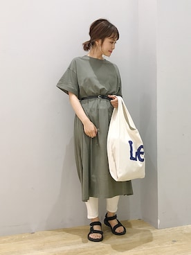 「Lee（リー）のアイテム（バッグ）」を使った、ぐちょめさん（レディース・157cm）の夏コーディネート