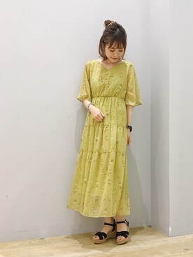 「ウェッジソール」｜「アイテム（その他）」を使った、ぐちょめさん（レディース・157cm）の夏コーディネート