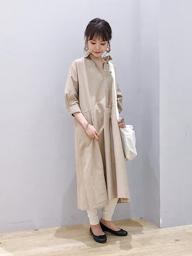 「夏のワントーンコーデ」｜ぐちょめさん（レディース・157cm）の夏コーディネート