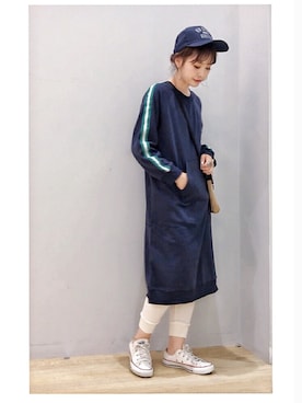 「Dickies（ディッキーズ）のアイテム（バッグ）」を使った、ぐちょめさん（レディース・157cm）の夏コーディネート