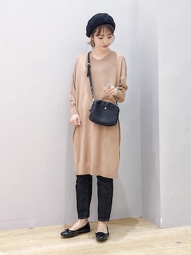 「koe（コエ）のアイテム」を使った、ぐちょめさん（レディース・157cm）の秋コーディネート