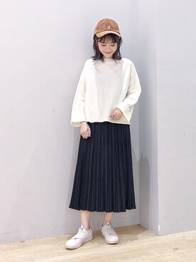 「KANGOL（カンゴール）のアイテム（キャップ）」を使った、ぐちょめさん（レディース・157cm）の秋コーディネート