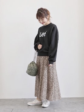 「Lee（リー）のアイテム（トップス）」を使った、ぐちょめさん（レディース・157cm）の夏コーディネート