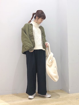 「Lee（リー）のアイテム（バッグ）」を使った、ぐちょめさん（レディース・157cm）の冬コーディネート