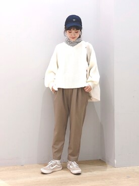「Levi's（リーバイス）のアイテム（バッグ）」を使った、ぐちょめさん（レディース・157cm）の冬コーディネート