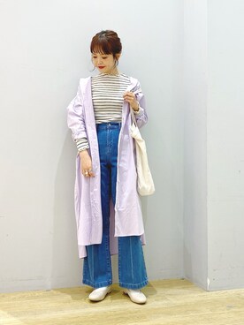 「ボーター」｜「アイテム（その他）」を使った、ぐちょめさん（レディース・157cm）の春コーディネート