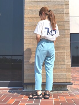 ストレッチテーパードパンツ *を使った人気ファッション