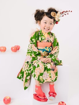 「七五三」｜「アイテム（浴衣）」を使った、ァキ'sさん（キッズ・110cm）の夏コーディネート
