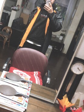 「WEGO（ウィゴー）のアイテム（パーカー、ブラック系）」を使った、kyori1002さん（メンズ・173cm）の冬コーディネート