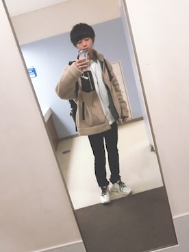 「Reebok（リーボック）のアイテム（バックパック/リュック、ブラック系）」を使った、kyori1002さん（メンズ・173cm）の春コーディネート