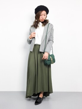 「TIENS ecoute（ティアンエクート）のアイテム（その他アウター）」を使った、KIIさん（レディース・160cm）の冬コーディネート