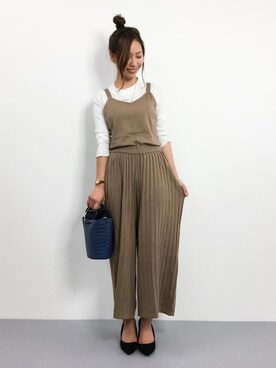 「clear（クリア）のアイテム（サロペット/オーバーオール）」を使った、KIIさん（レディース・160cm）の冬コーディネート