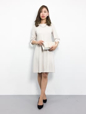 「STRAWBERRY-FIELDS（ストロベリーフィールズ）のアイテム（ワンピース）」を使った、KIIさん（レディース・160cm）の冬コーディネート