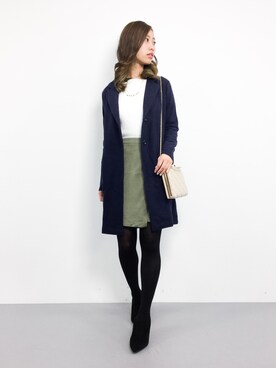 「夢展望（ユメテンボウ）のアイテム（ダッフルコート）」を使った、KIIさん（レディース・160cm）の冬コーディネート