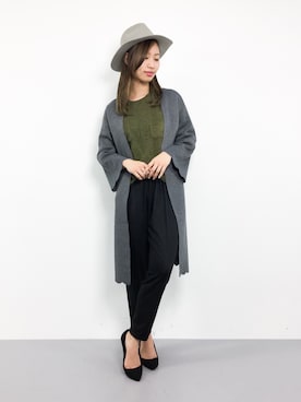 「スカラップ」｜「アイテム（その他アウター）」を使った、KIIさん（レディース・160cm）の冬コーディネート