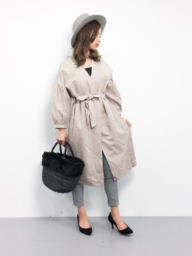 「STYLE DELI（スタイルデリ）のアイテム（バッグ）」を使った、KIIさん（レディース・160cm）の冬コーディネート
