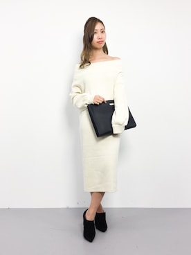 「queite（ケイト）のアイテム（バッグ）」を使った、KIIさん（レディース・160cm）の冬コーディネート