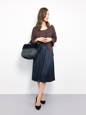 「STYLE DELI（スタイルデリ）のアイテム（バッグ）」を使った、KIIさん（レディース・160cm）の冬コーディネート